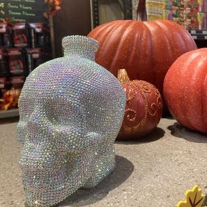 💎☠️Handmade Bling rhinestone crystal skull vase